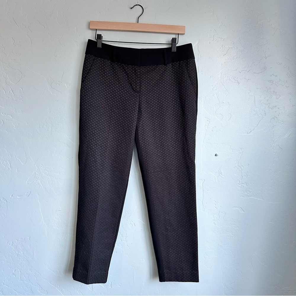 Ann Taylor LOFT Julie Pant Black Textured Fabric Size‎ 4 EUC Office Work Pants